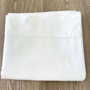 Lauren Ralph Lauren Vintage White King Flat Sheet 100% Cotton Classic Luxury